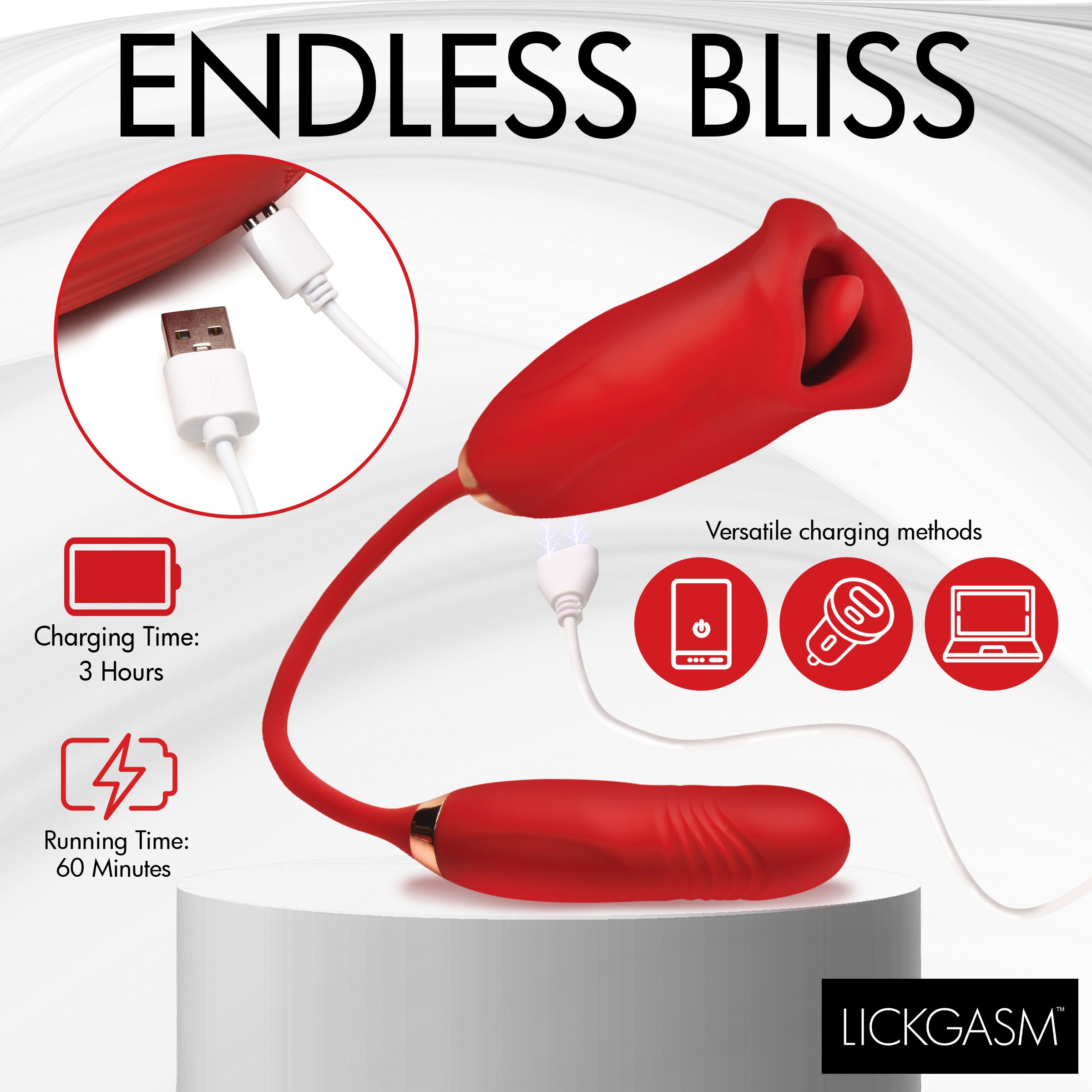 Magic Kiss Clitoral Stimulator with Thrusting Vibrator - Image 5