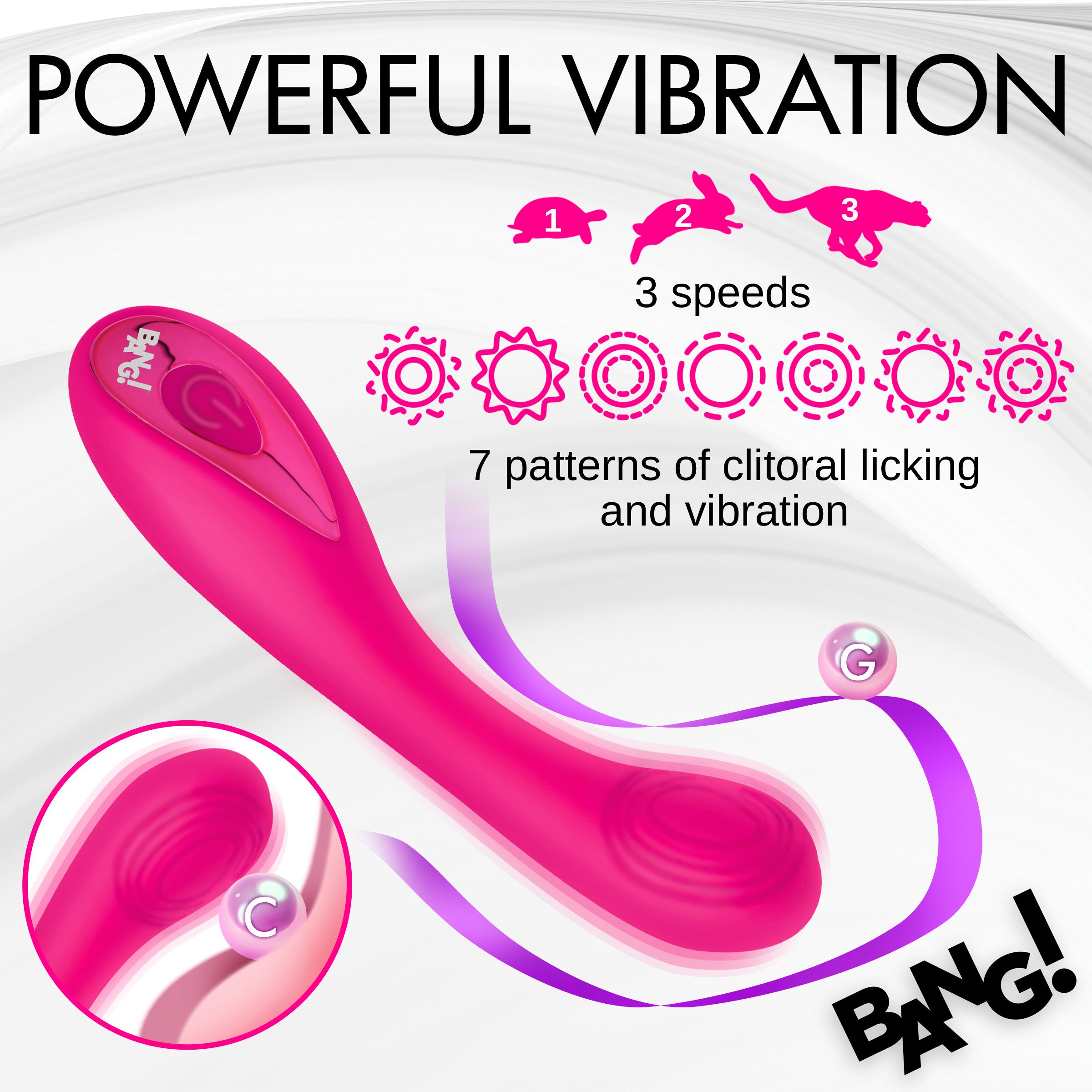 G-Spot Silicone Vibrator - Pink - Image 3