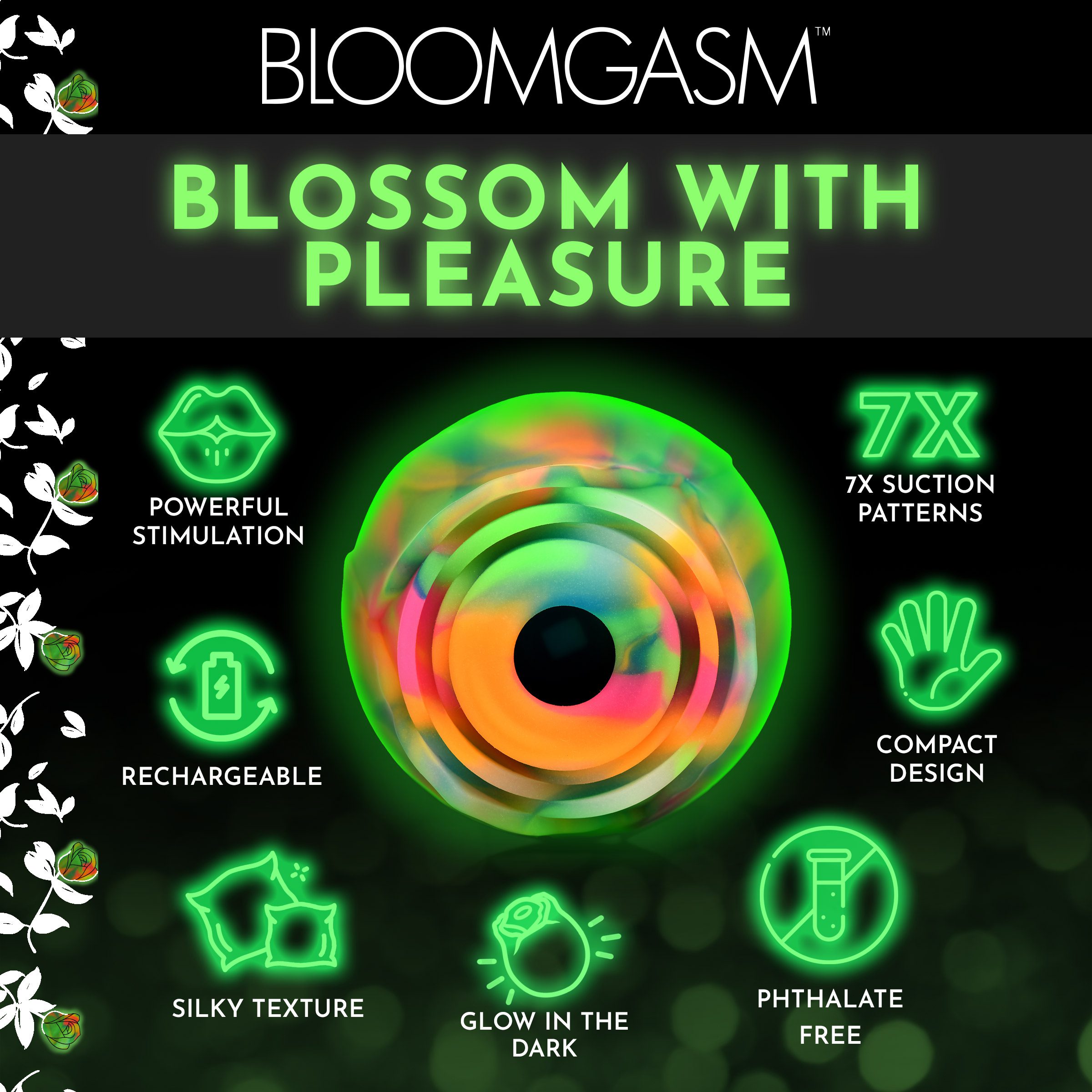Glow Rose Glow-in-the-Dark Clitoral Stimulator - Image 5