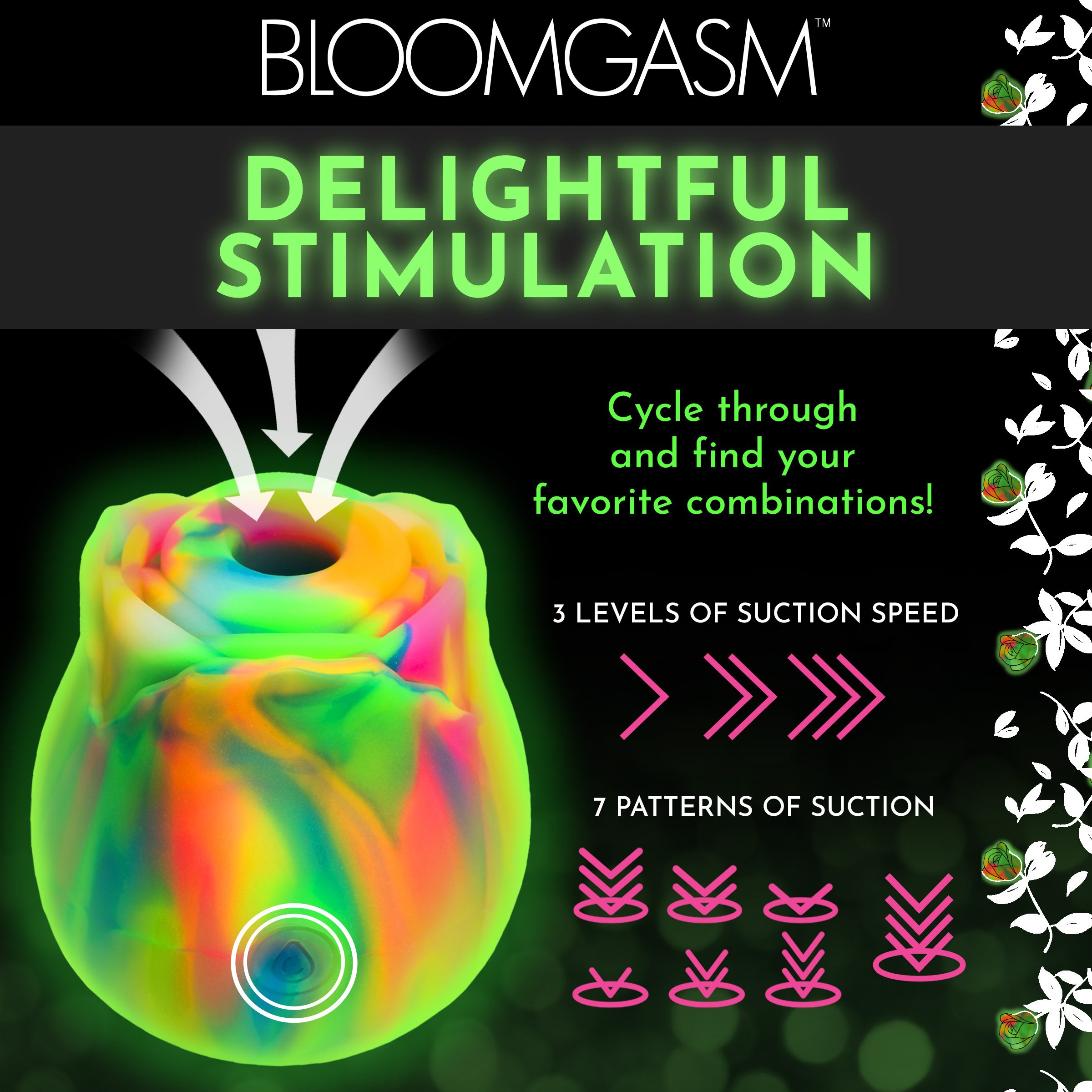 Glow Rose Glow-in-the-Dark Clitoral Stimulator - Image 6
