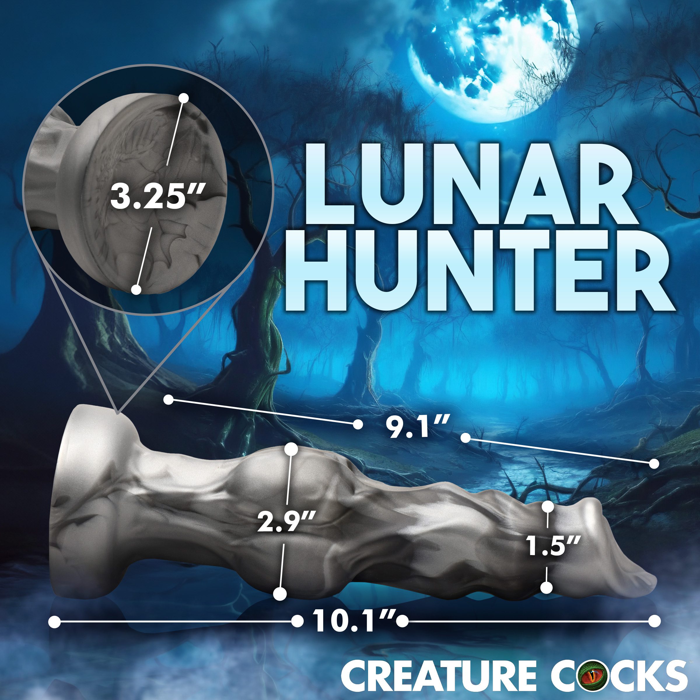 Night Prowler Silicone Dildo - Large - Image 4