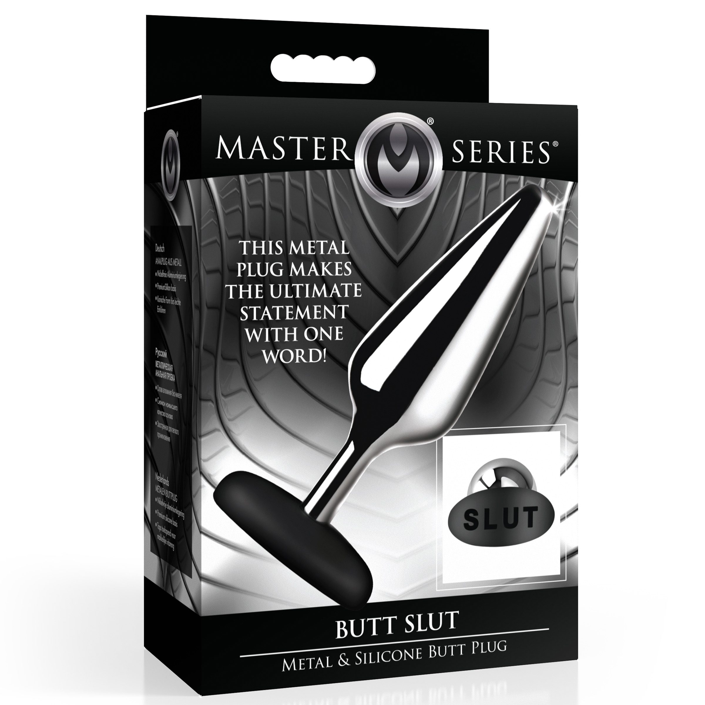 Butt Slut Metal & Silicone Butt Plug - Image 9