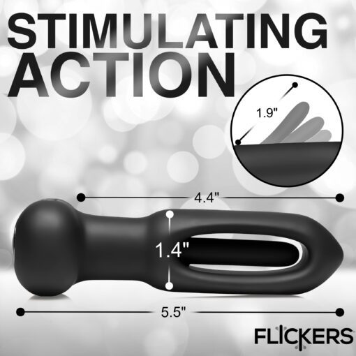 Bum Flick Vibrating and Flicking Silicone Butt Plug with Remote - Image 4