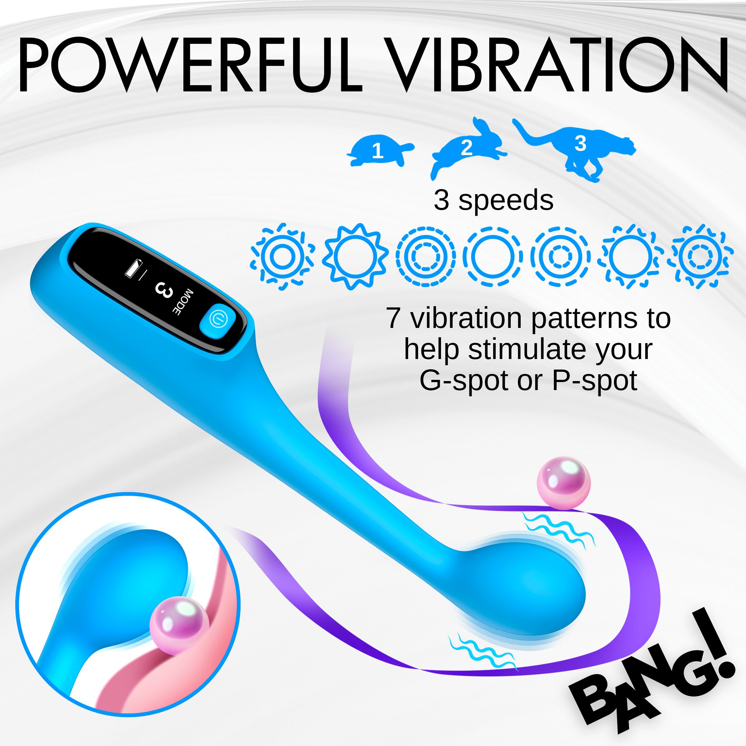 Silicone G-spot Vibrator with Digital Display - Image 3