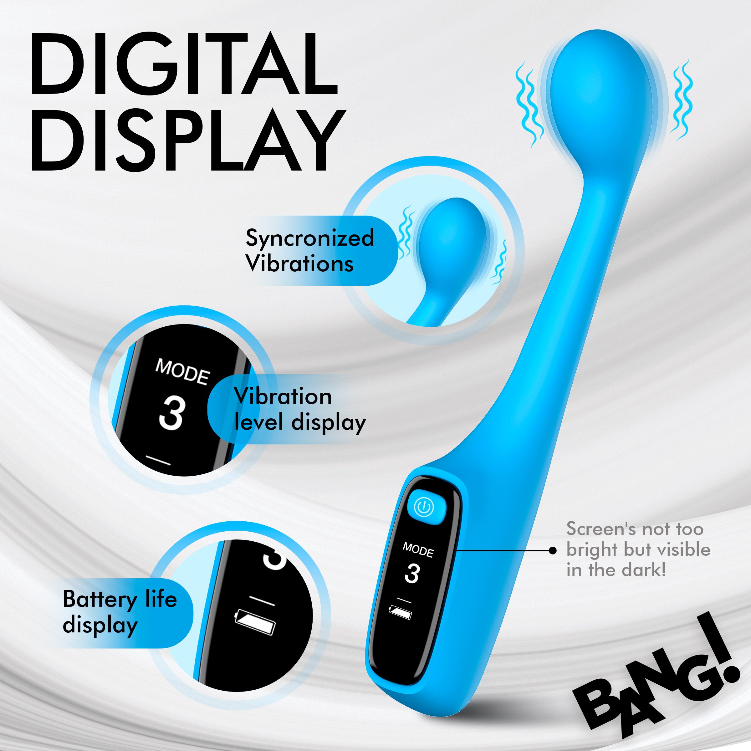 Silicone G-spot Vibrator with Digital Display - Image 8