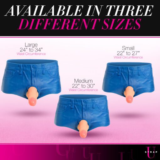 Booty Shorts 6 Inch Dildo Silicone Strap On Harness - Medium - Image 8