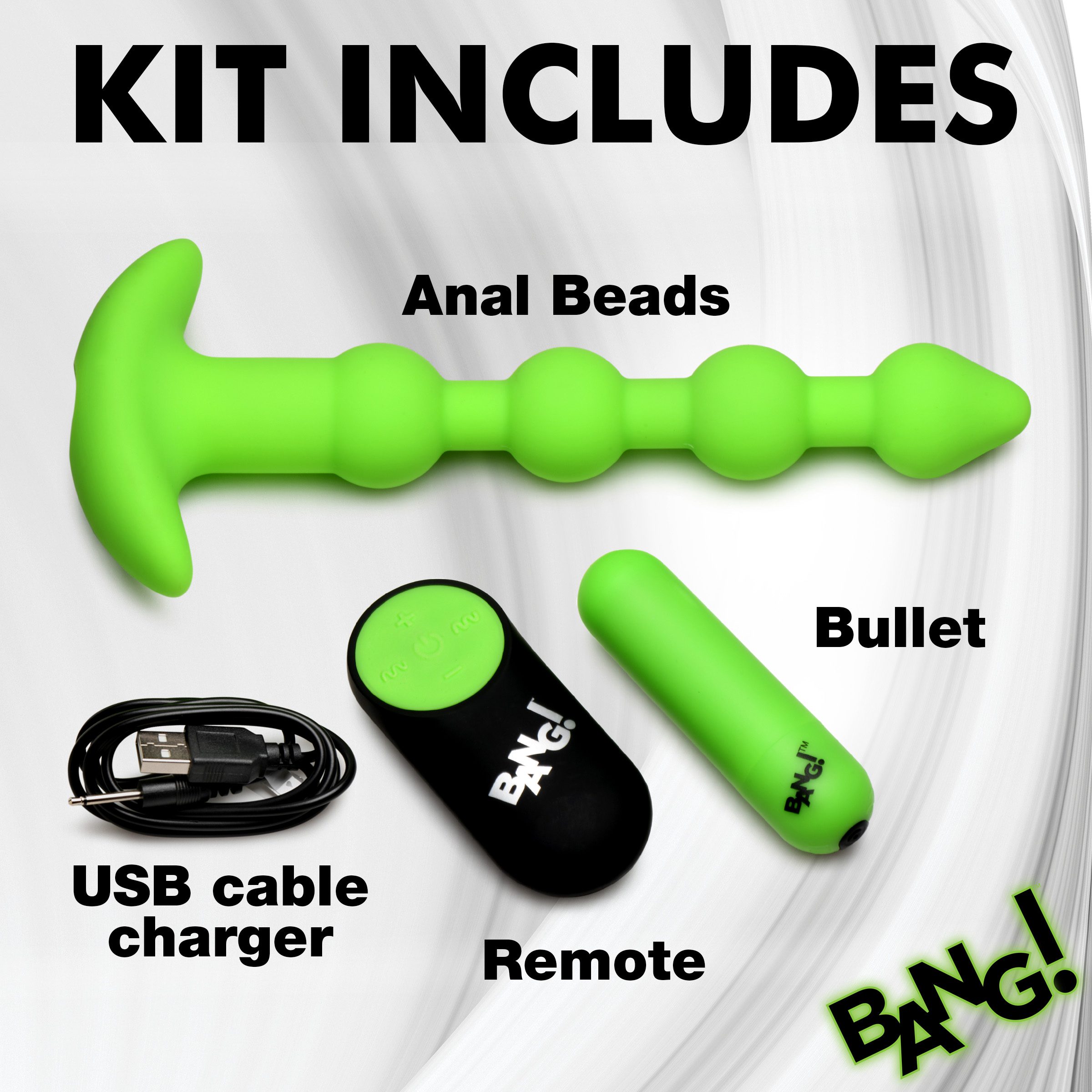 Glow-in-the-Dark Silicone Anal Beads - Image 6