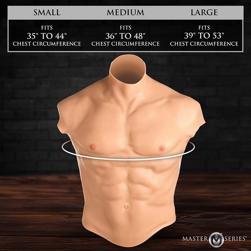 Ripped Silicone Male Chest - Small - Image 4