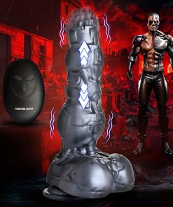 Cyborg Cock Thrusting and Vibrating Silicone Dildo
