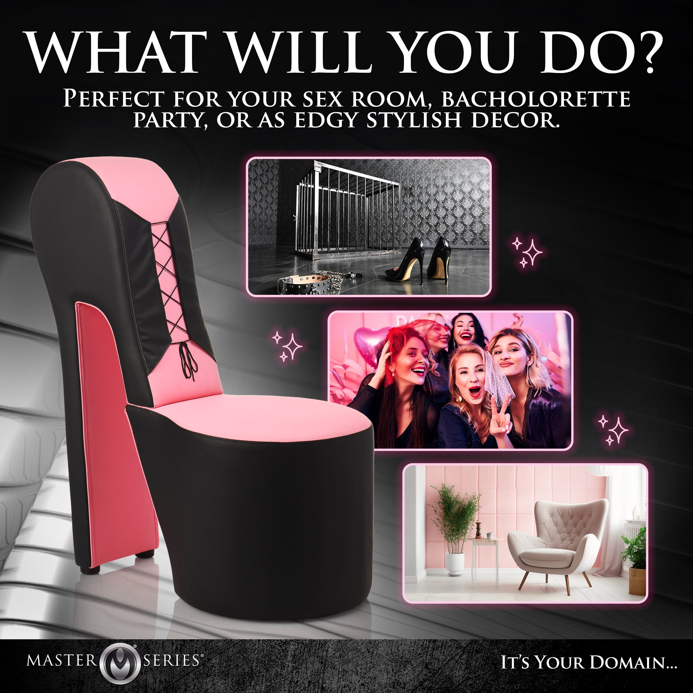 Stiletto Corset Chair - Pink - Image 4
