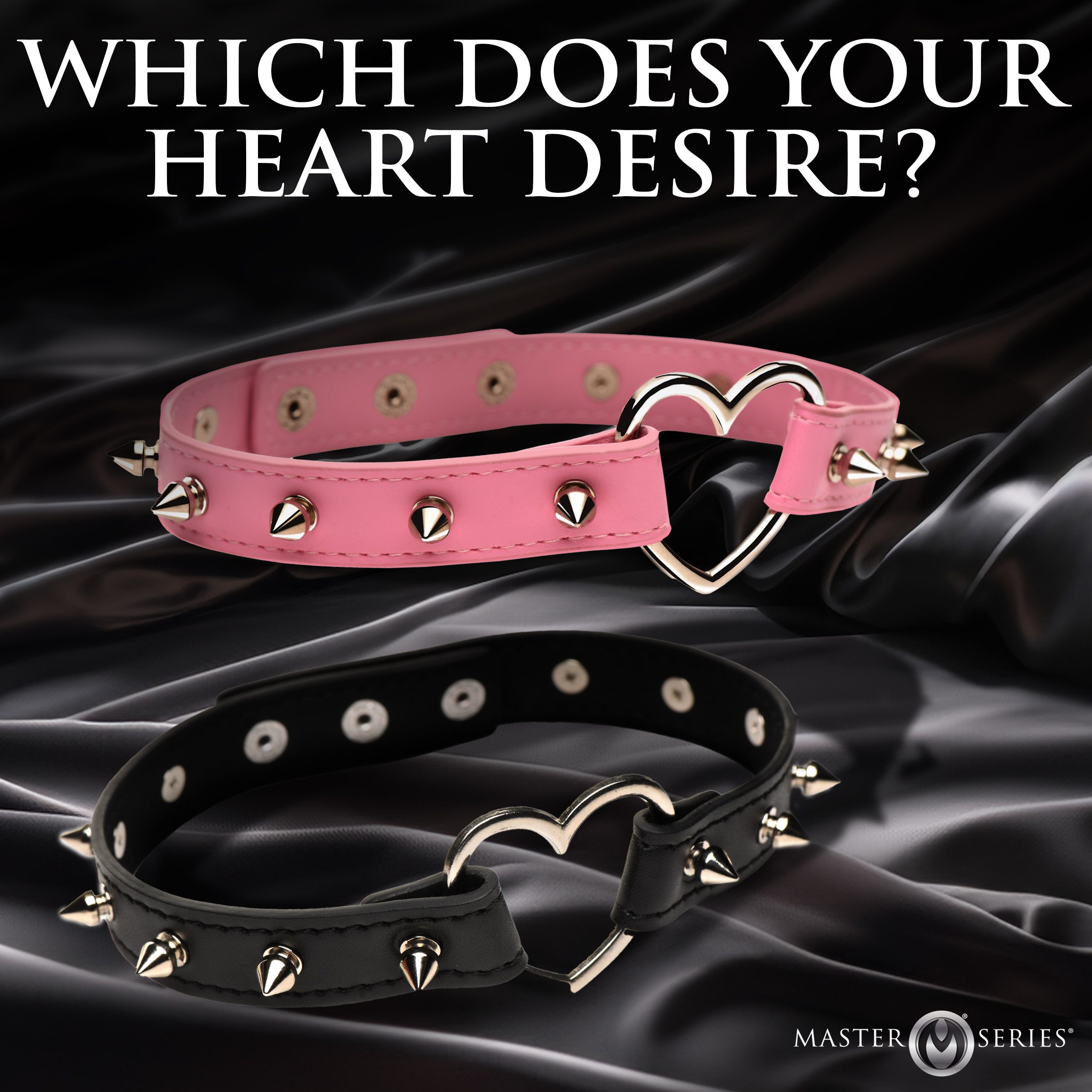 Spiked Heart Choker - Black - Image 6