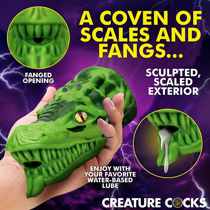 Dragon Tamer Silicone Stroker - Green - Image 3