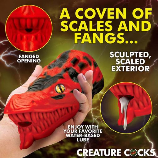 Dragon Tamer Silicone Stroker - Red - Image 3