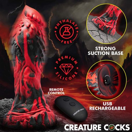 Inferno Cock Vibrating Silicone Dildo - Image 4