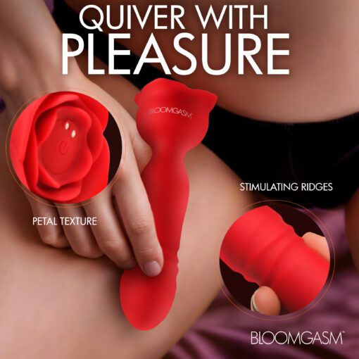 Rose Delight Silicone Thrusting Vibrator - Image 2