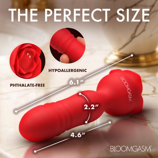 Rose Delight Silicone Thrusting Vibrator - Image 6