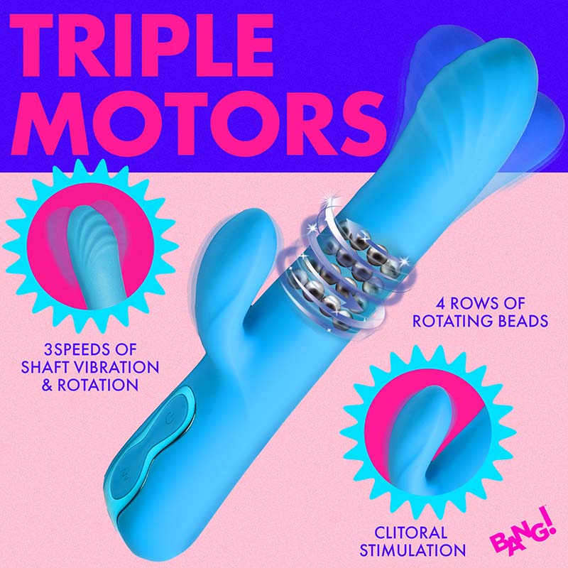 Rotating Beaded Silicone Rabbit Vibrator - Image 3