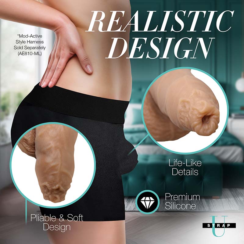 5.1" Uncut Silicone Packer Dildo - Medium - Image 3