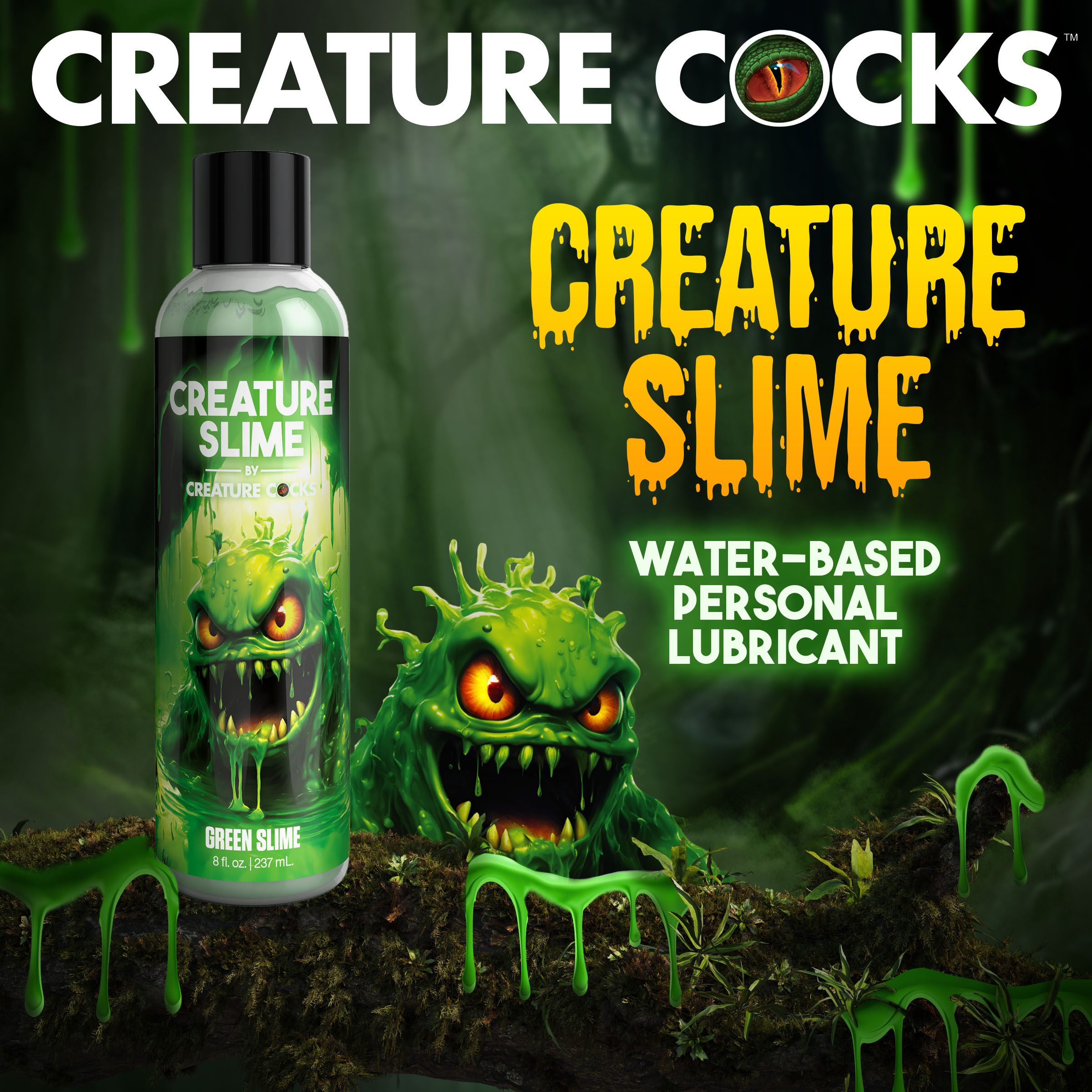 Green Creature Slime Water-Based Lubricant - 8oz - Image 2