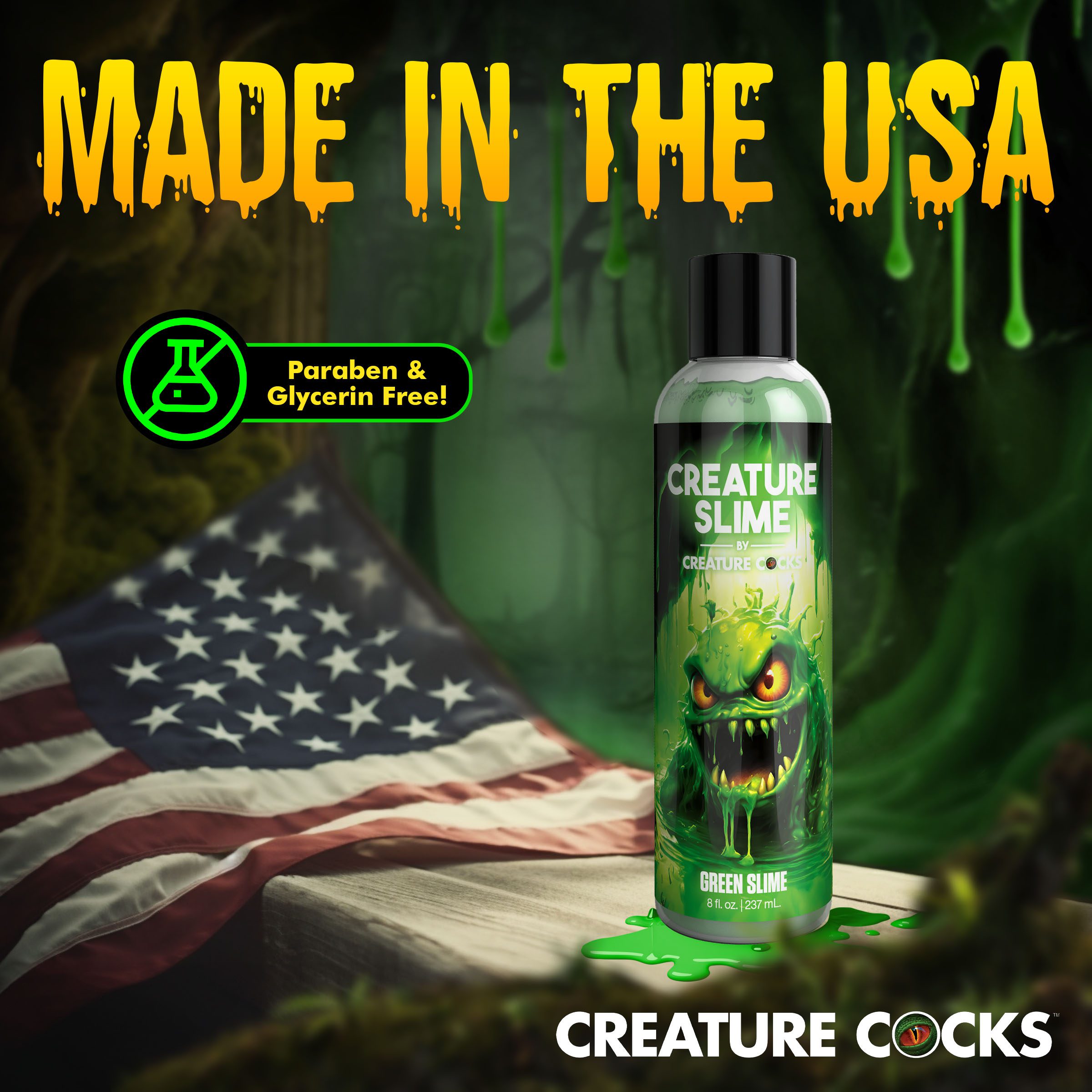 Green Creature Slime Water-Based Lubricant - 8oz - Image 5