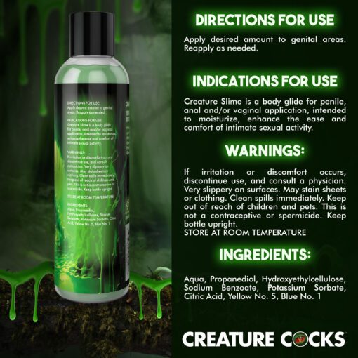 Green Creature Slime Water-Based Lubricant - 8oz - Image 8