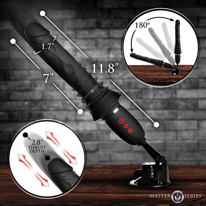 Ultimate Power Pounder Vibrating & Thrusting Silicone Dildo w/ Remote - Image 4