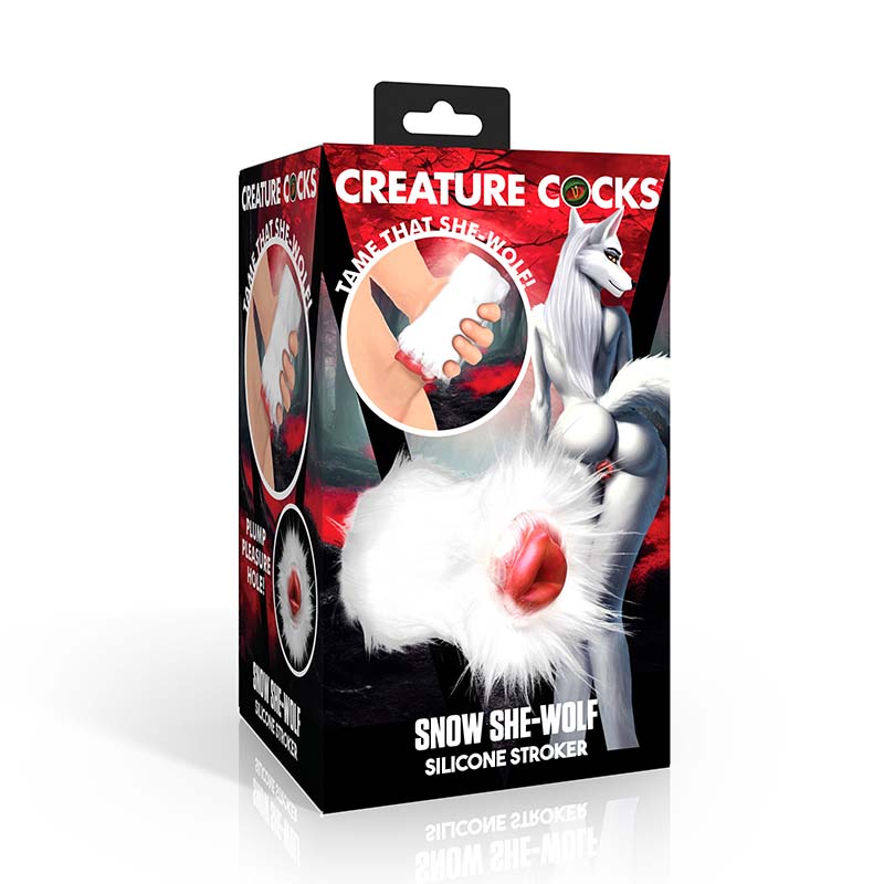 Snow She-Wolf Silicone Stroker - Image 6