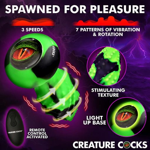 Eye of the Spawn Vibrating & Squirming Silicone Butt Plug - Image 2