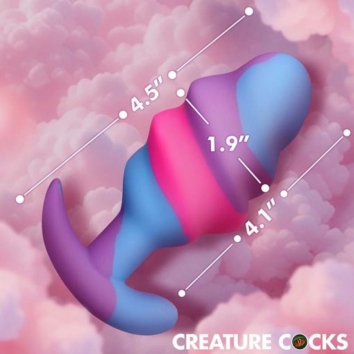Unicorn Swirl Silicone Butt Plug - Large - Image 3