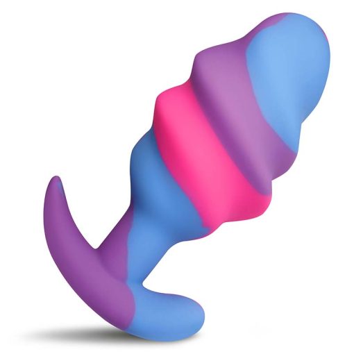 Unicorn Swirl Silicone Butt Plug - Large - Image 4