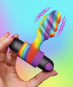Vibrating Rainbow Butt Plug