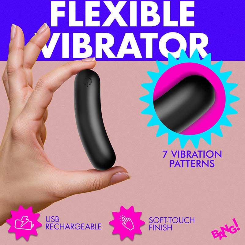Flexible Silicone Bullet - Black - Image 2