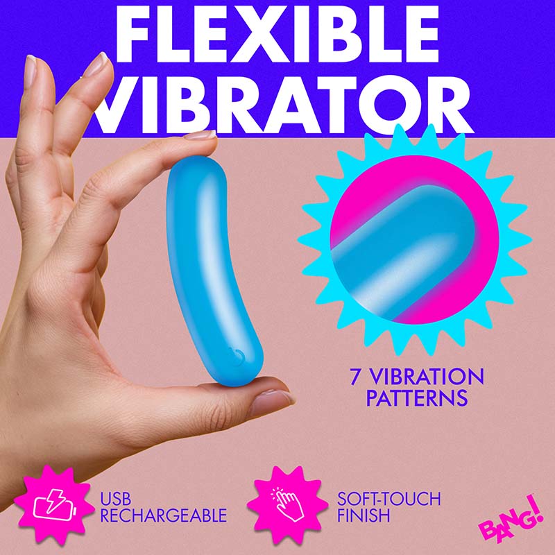 Flexible Silicone Bullet - Blue - Image 2