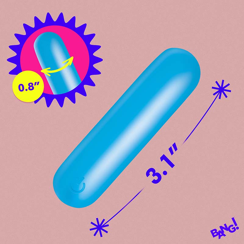 Flexible Silicone Bullet - Blue - Image 4