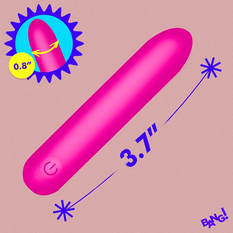 Tapered Flexible Silicone Bullet - Pink - Image 5