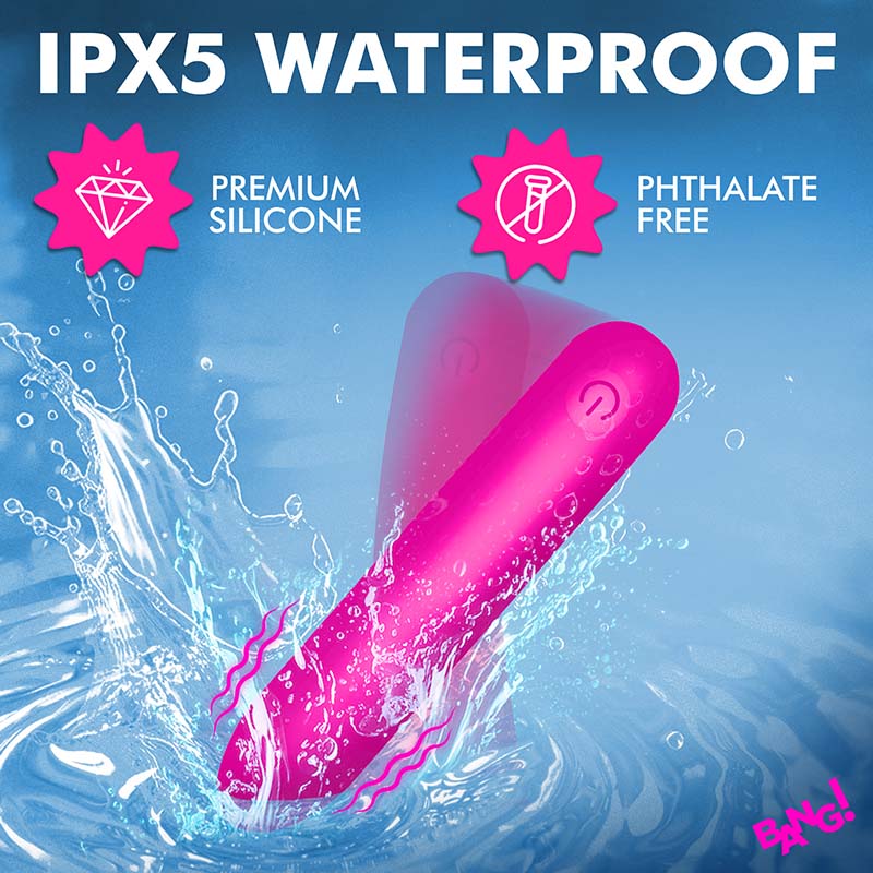 Tapered Flexible Silicone Bullet - Pink - Image 4