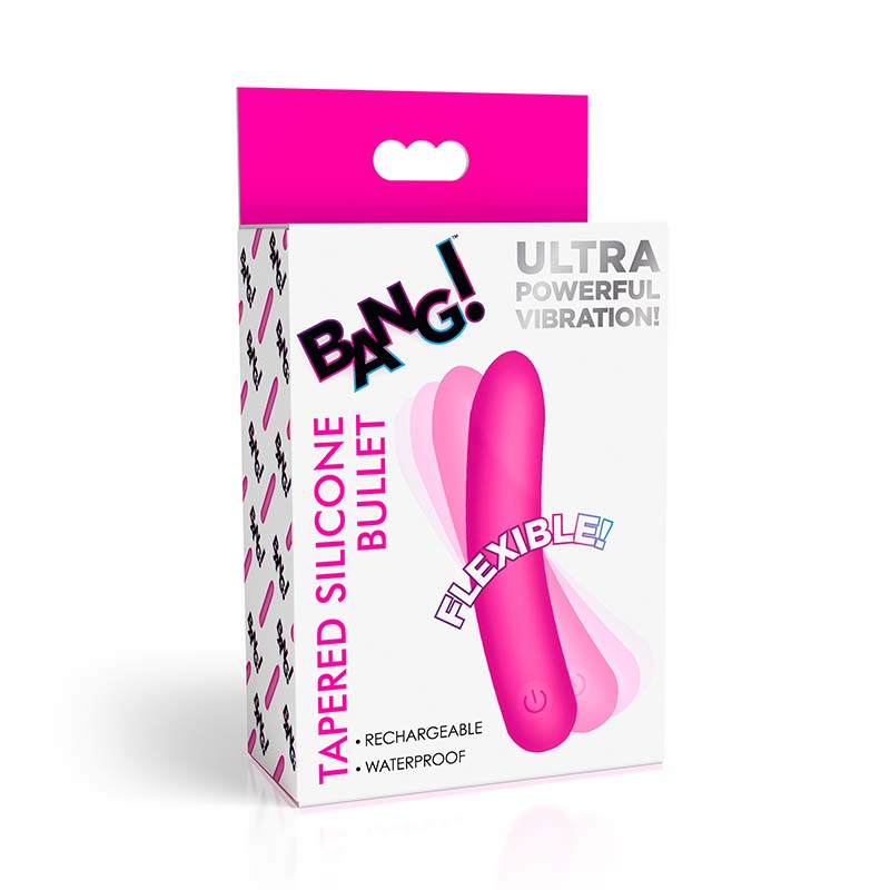 Tapered Flexible Silicone Bullet - Pink - Image 7