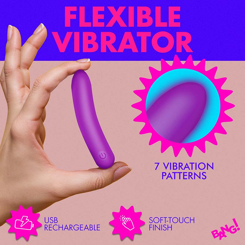 Tapered Flexible Silicone Bullet - Purple - Image 2