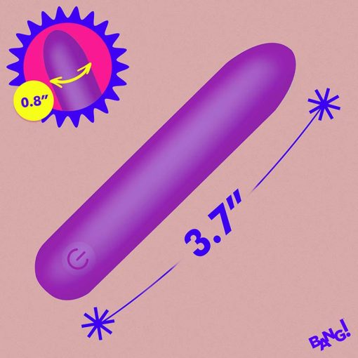 Tapered Flexible Silicone Bullet - Purple - Image 5