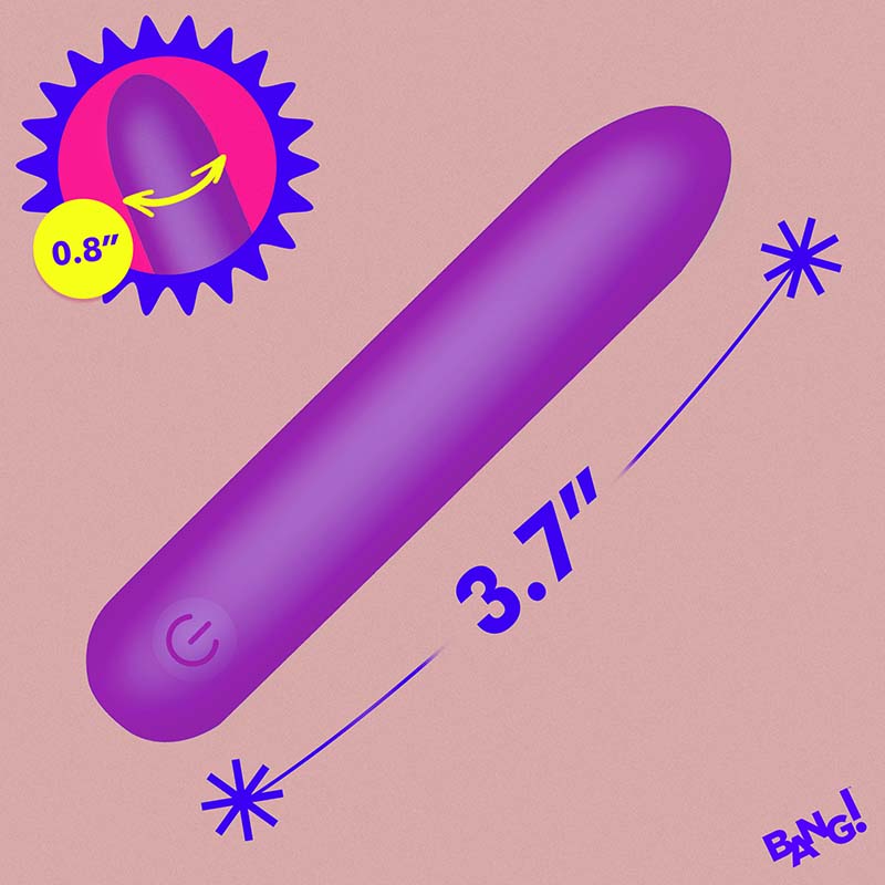 Tapered Flexible Silicone Bullet - Purple - Image 5
