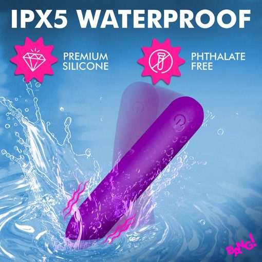 Tapered Flexible Silicone Bullet - Purple - Image 4