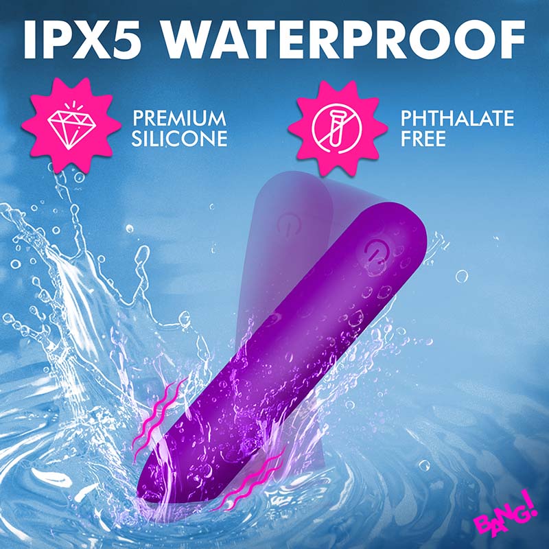 Tapered Flexible Silicone Bullet - Purple - Image 4