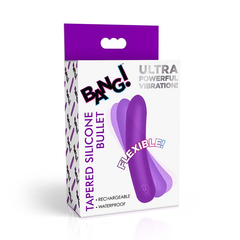 Tapered Flexible Silicone Bullet - Purple - Image 7