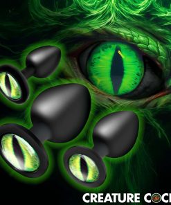 Creature Eyes Green Eye Silicone Butt Plug Set