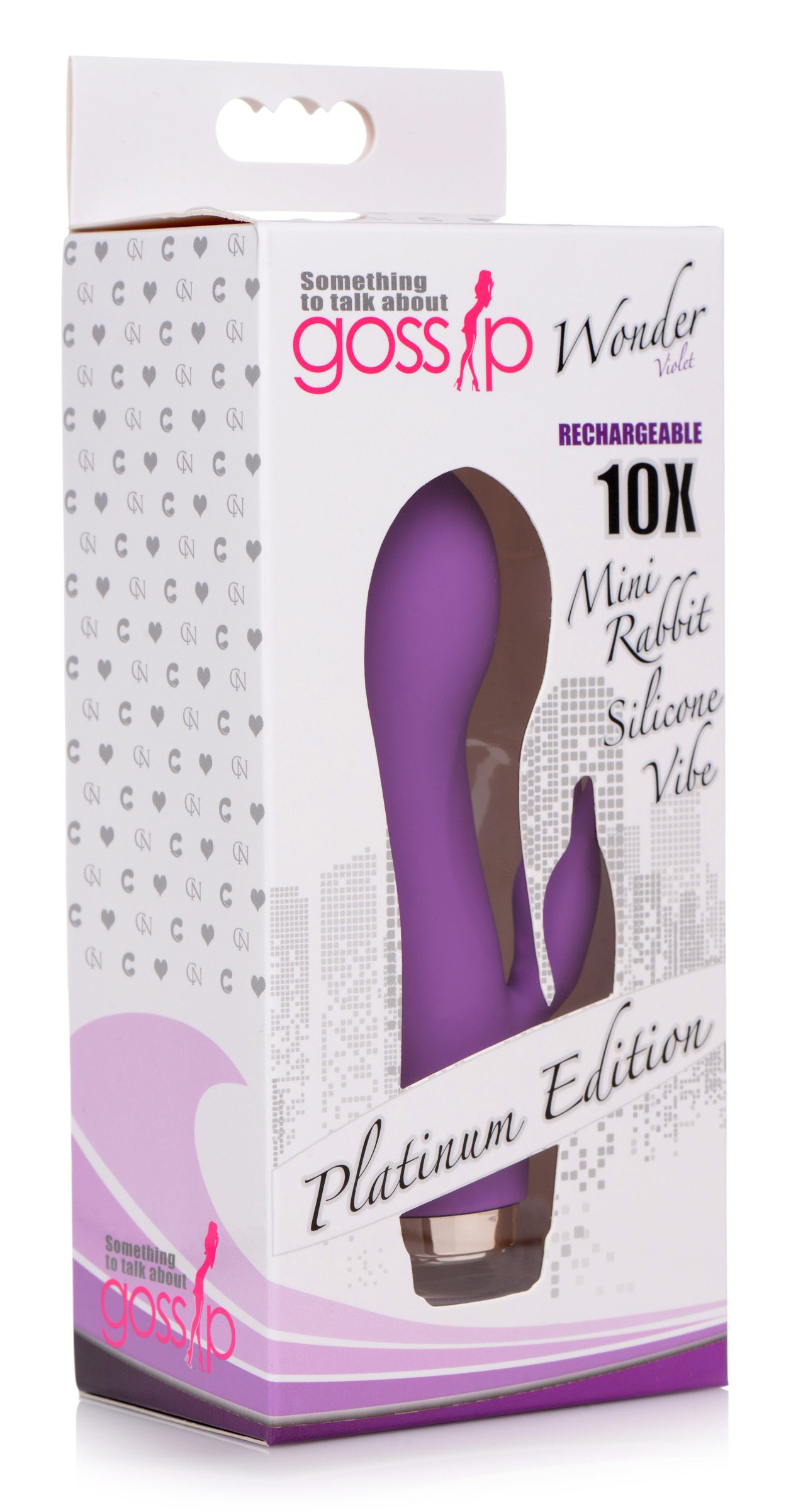10X Wonder Mini Rabbit Silicone Vibrator - Purple - Image 5