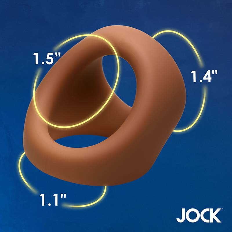 JOCK Silicone Cock & Ball Ring - Medium - Image 4