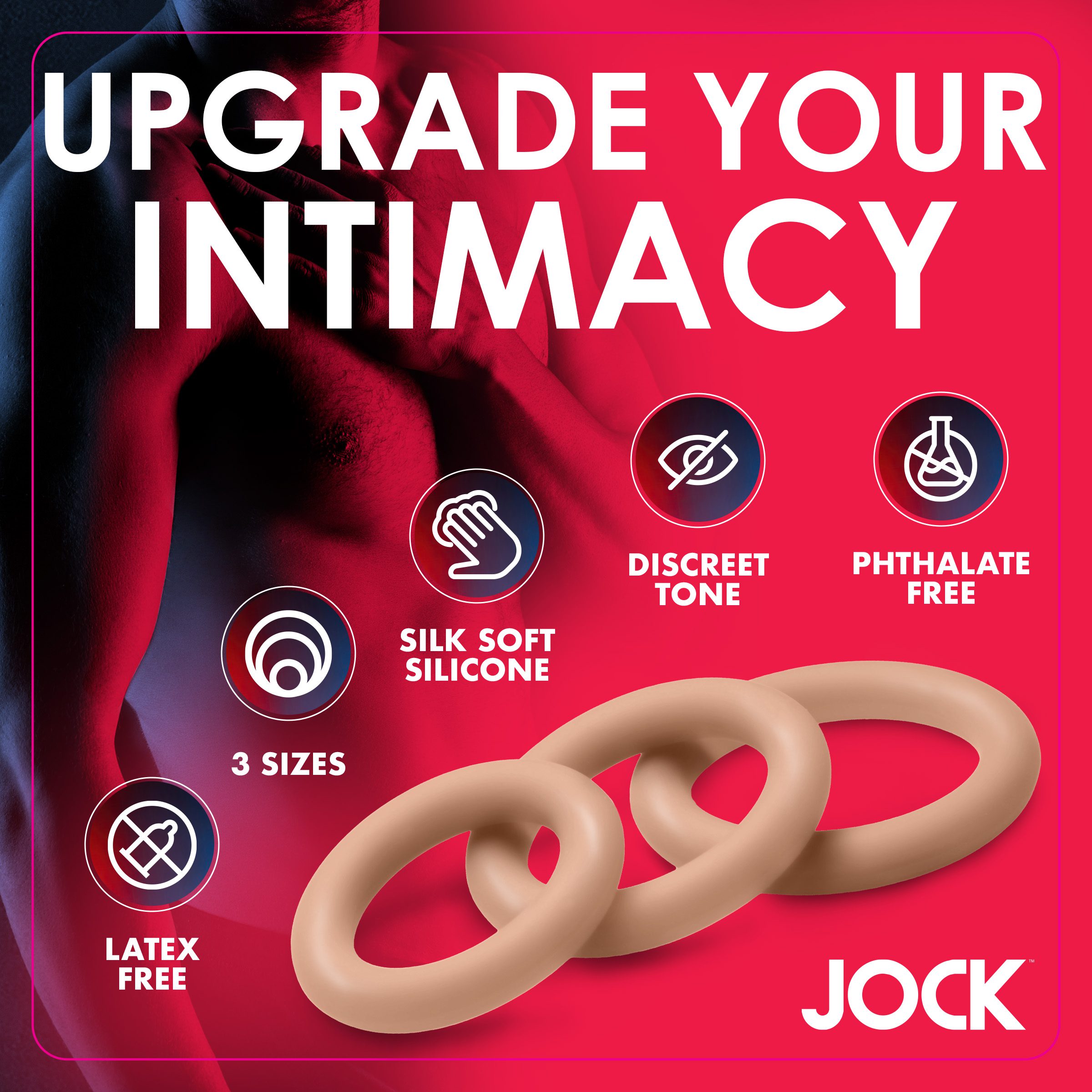Discreet Silicone Cock Ring Set - Medium - Image 6