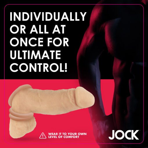 Discreet Silicone Cock Ring Set - Medium - Image 2