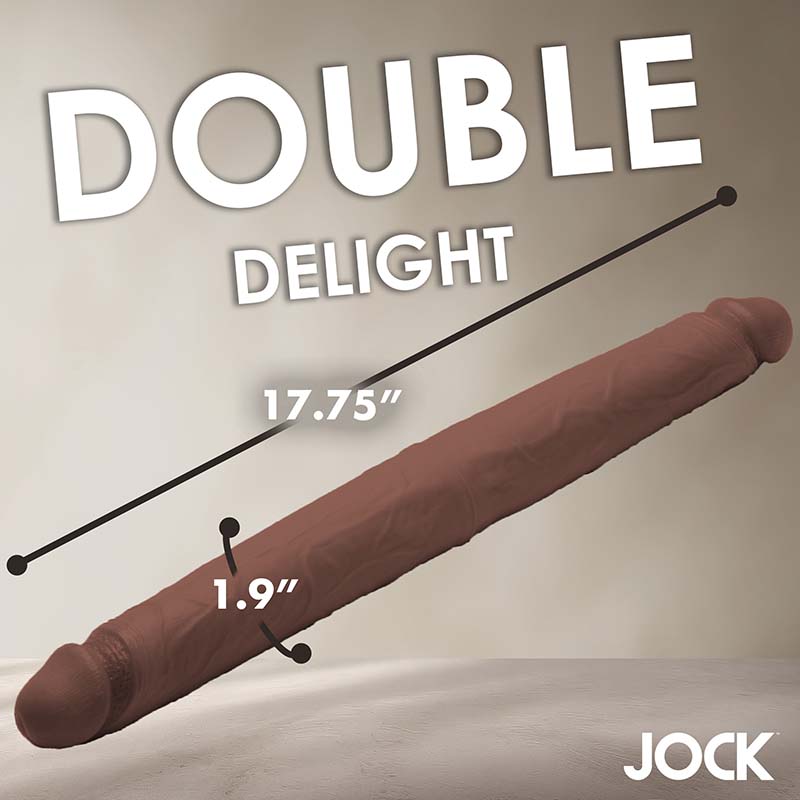 17.75 Inch Double Dildo - Dark - Image 5