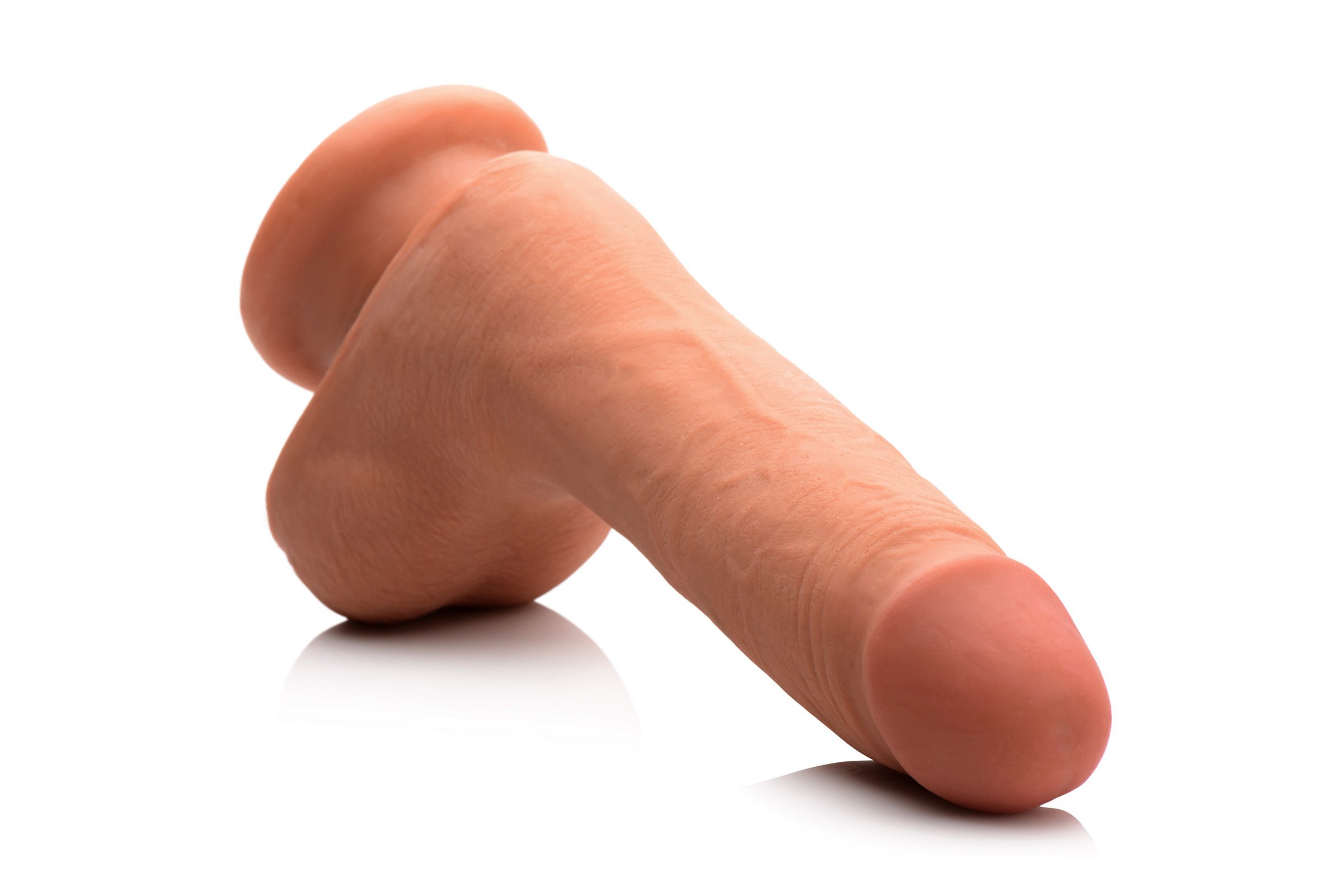7 Inch Ultra Real Dual Layer Suction Cup Dildo- Medium Skin Tone - Image 3